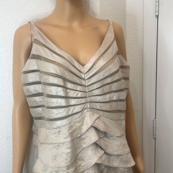 K Jordan Woman’s Dress Sz 18 Adjustable Straps Slimming Tiered India - Picture 2 of 11